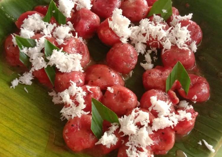 68. Klepon Buah Naga, modifikasi yang menyehatkan.