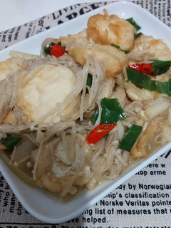 Foto resep Tumis Egg tofu Jamur enoki