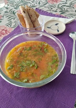 A picture of Moong Daal chi amti.