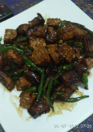Foto resep Terong Tempe Goreng Tumis Kecap Cabe Ijo