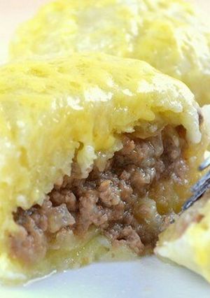 A picture of The potatos zrazy with minced meat.