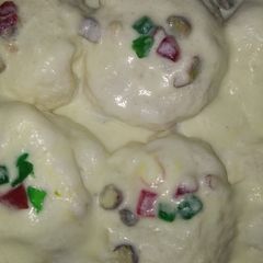 A picture of Stuffed bread rasmalai.