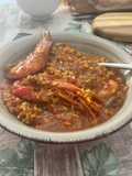 Arroz caldoso de gambas rojas y langostinos
