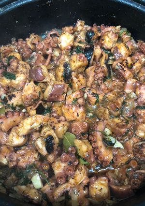 Una foto de Pulpo al ajillo
