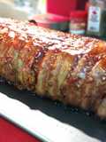 Rollo de carne envuelto con tocino
