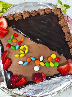 صورة لوصفة كيكة بالڨناش مونتي ganache montée