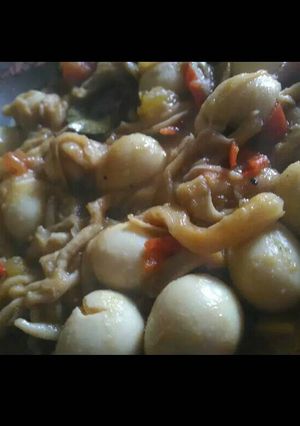 Foto resep Oseng jamur tiram telor puyu