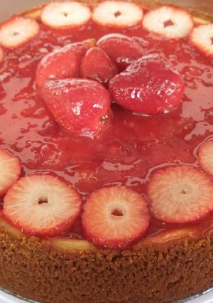 Una foto de New York cheesecake