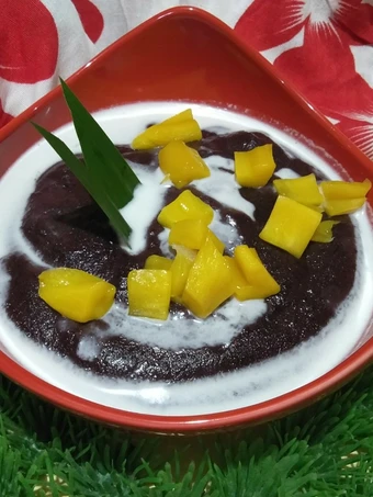 Langkah Mudah untuk Membikin Resep Bubur Tepung Ketan Hitam (Topping Nangka) yang Enak Banget Anti Ribet, Lezat