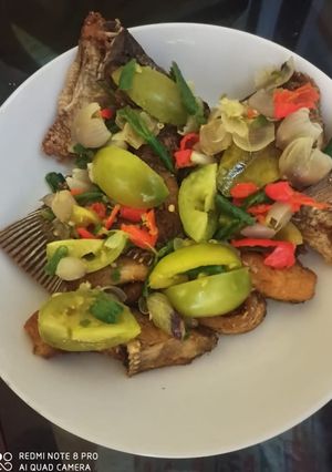 Foto resep Gurame goreng sambel cobek