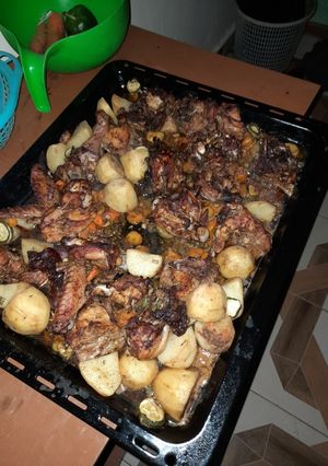 A picture of Oven Baked Chicken with Potatoes.