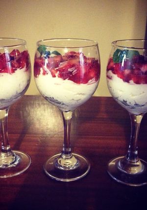 Una foto de Mousse de chocolate blanco