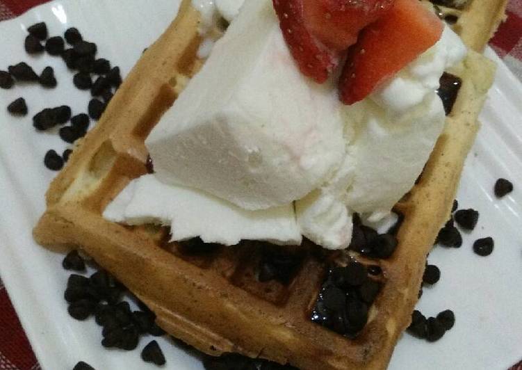 Eggless millet Waffle