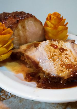 Una foto de Lomo de cerdo en salsa agridulce