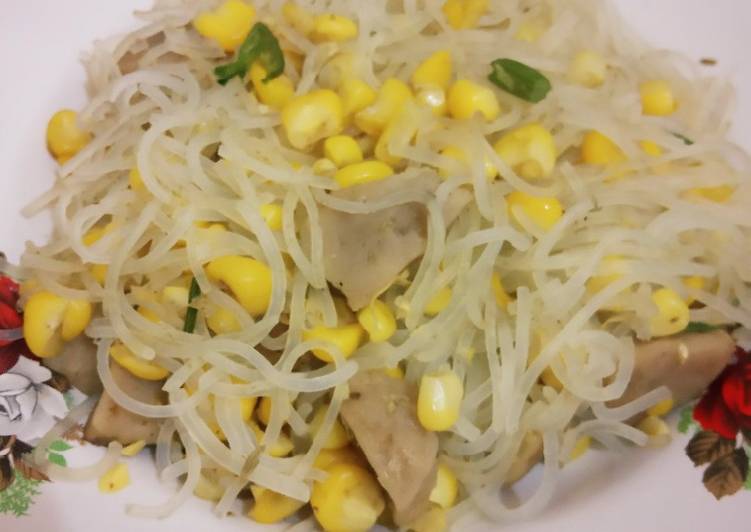 Resep Bihun Goreng Jagung simple (dibantu Bumbu Jadi) yang Enak