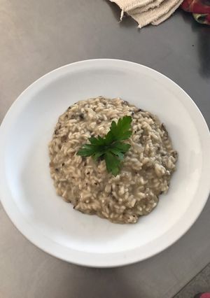 Una foto de Risotto de hongos