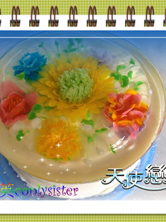 花之果凍蜜挑檸檬芝士蛋糕 的食譜成品照片