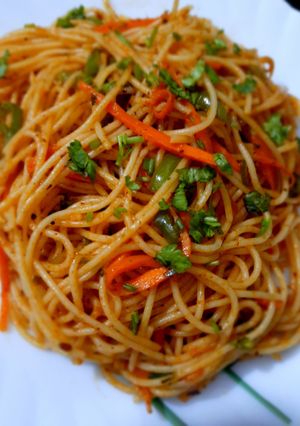 A picture of Quick Vegetable Spaghetti.
