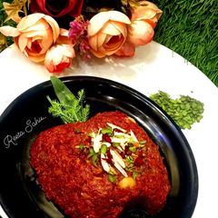 A picture of गाजर का हलवा (Gajar ka halwa).