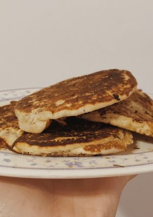 Una foto de Pancakes veganos de banana 🍌 🥞
