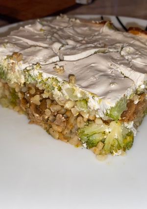 Vegán rakott brokkoli recept fotója