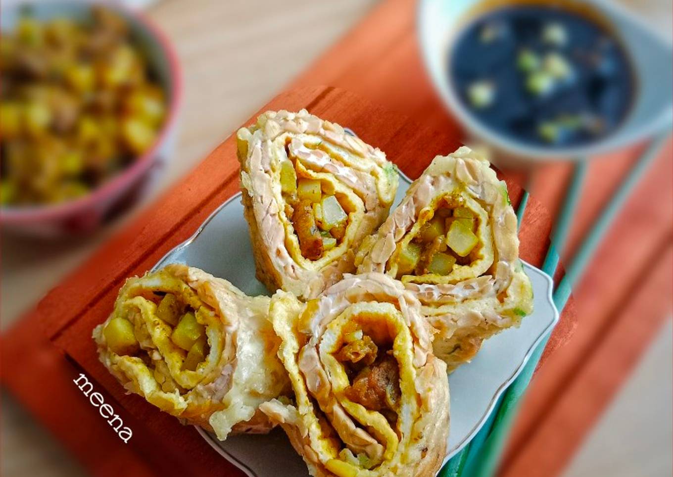 Mendoan gulung isi martabak