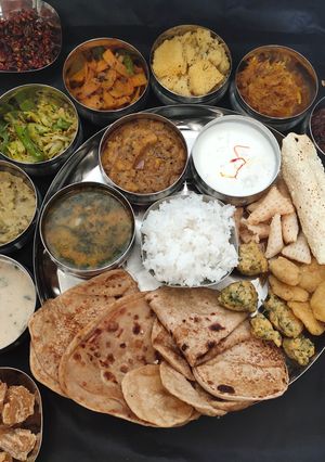 A picture of Traditional Gujarati Thali.