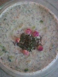 عکسی از دستور آب دوغ خیار