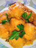 Polpette al sugo di pomodori datterini gialli