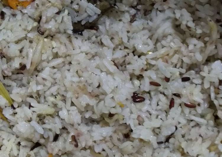 Nasi Liwet Teri ala Magicom (Beras Puasa & Hitam, Chia Seed)