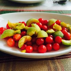 Red cherries & Avocado salad A picture of Red cherries & Avocado salad.