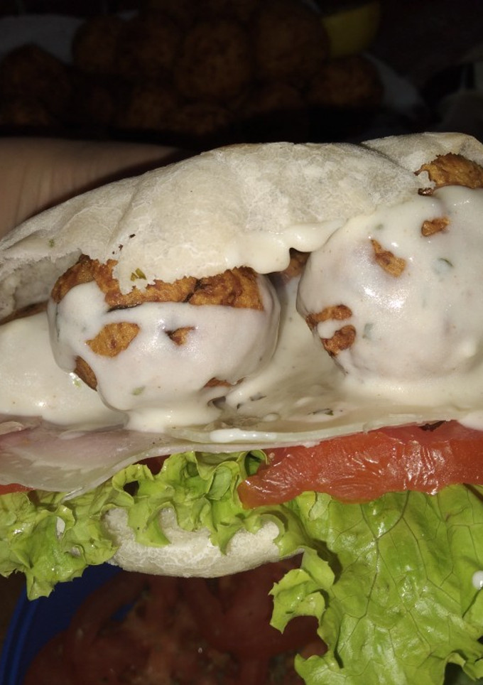 Una foto de Sándwich de Falafel