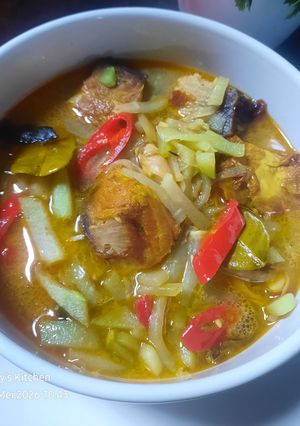 Foto resep Lodeh Labu Ikan Asap