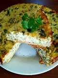 Tarta quiche de apio, manzana y Roquefort
