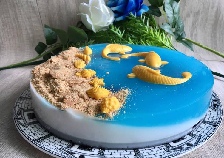 Resep: Pudding Jelly Laut Biru (Blue Ocean Jelly) enak