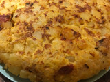 Tortilla de papas con chorizo colorado
