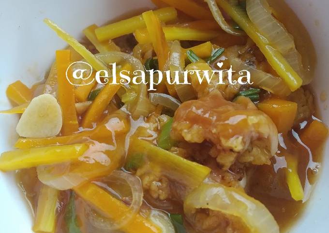 Resep Ayam koloke asam manis Anti Gagal
