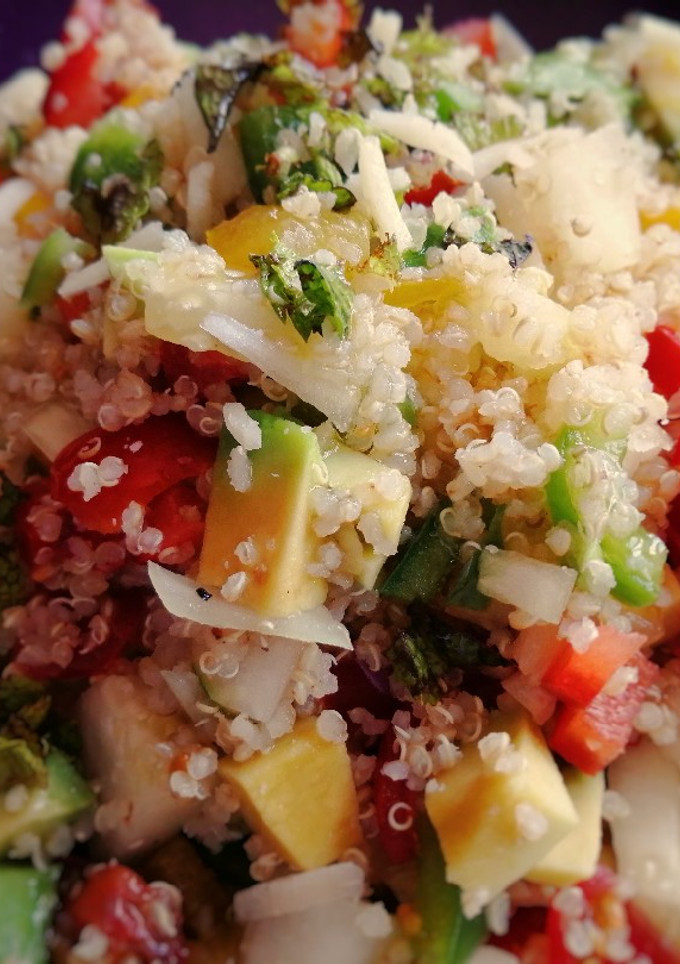 Una foto de Quinoa en tabulé