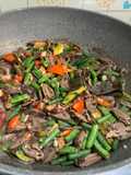 Tumis jantung ayam mix kacang panjang