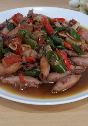 Foto resep Cumi asin Cabai ijo bumbu iris