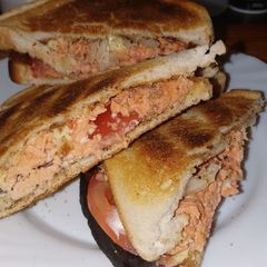 A picture of My salmon toasted sandwich.