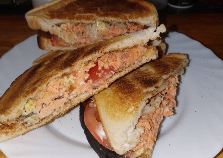 Recipe of Quick My salmon toasted sandwich