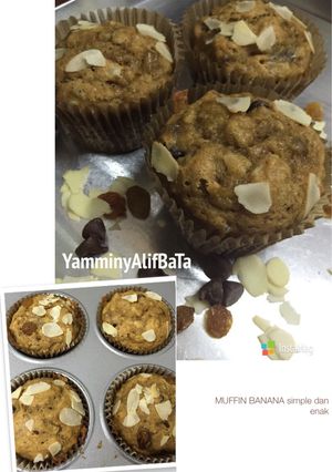 Foto resep Muffin banana simple dan enak Tintin Rayner