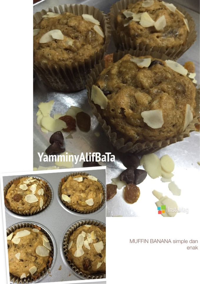 Foto resep Muffin banana simple dan enak Tintin Rayner