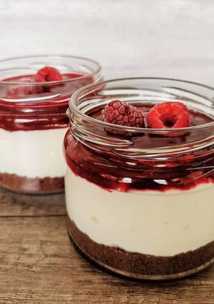 Málnás pohárkrém recept fotója