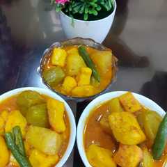 আলু পটল পনির ডালনা (aloo potol paneer dalna recipe in Bengali)-レシピのメイン写真