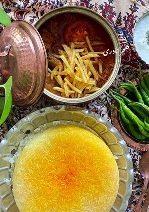 عکسی از دستور قيمه بادمجان