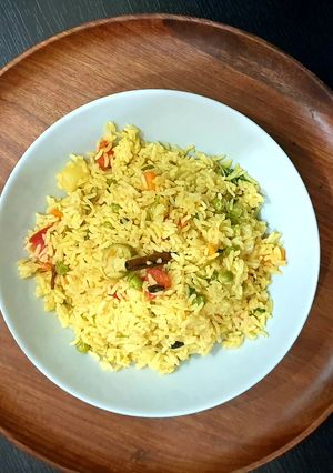 A picture of Vegetable Pulao - quick & easy.