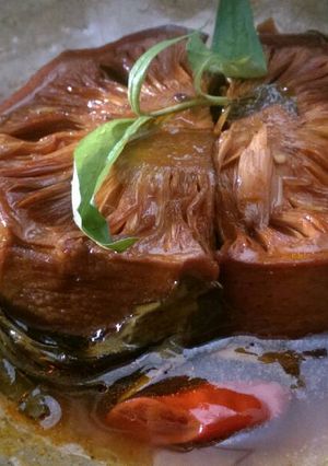 Hình của món Mít Non Kho Chay.