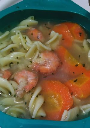 Foto resep Sup Makaroni Udang (MPASI RF 1+)